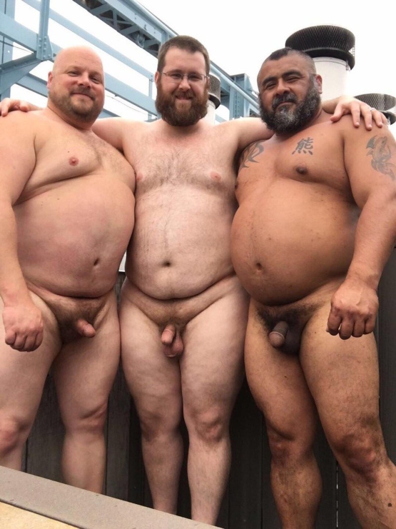 A lot of naked fat men