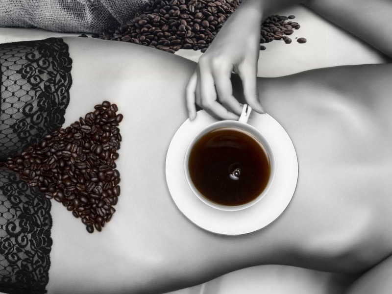 Erotic cup of coffee