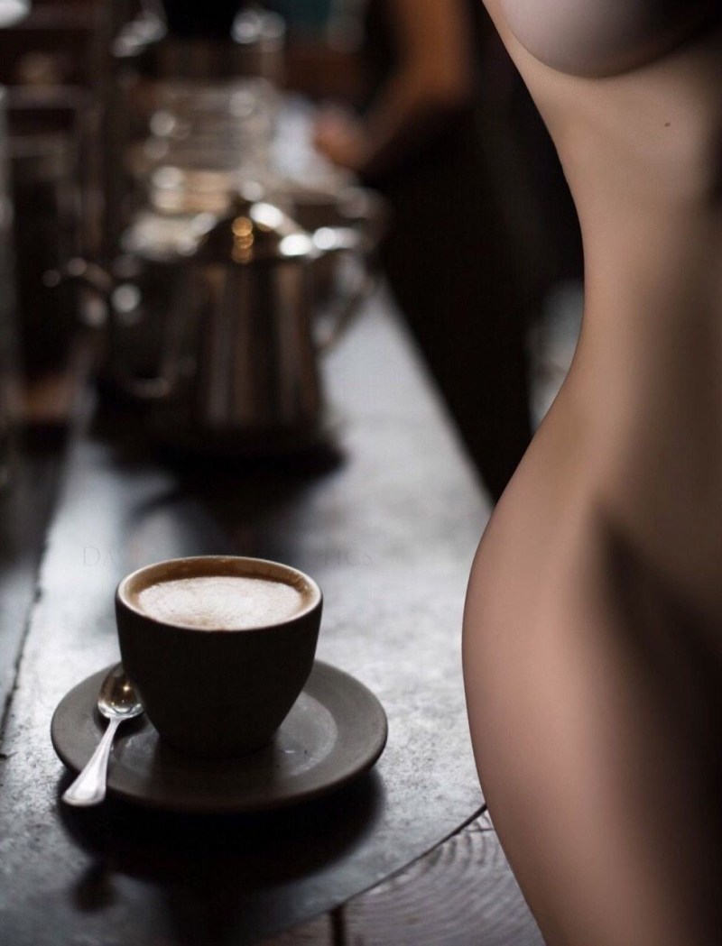 Erotic cup of coffee