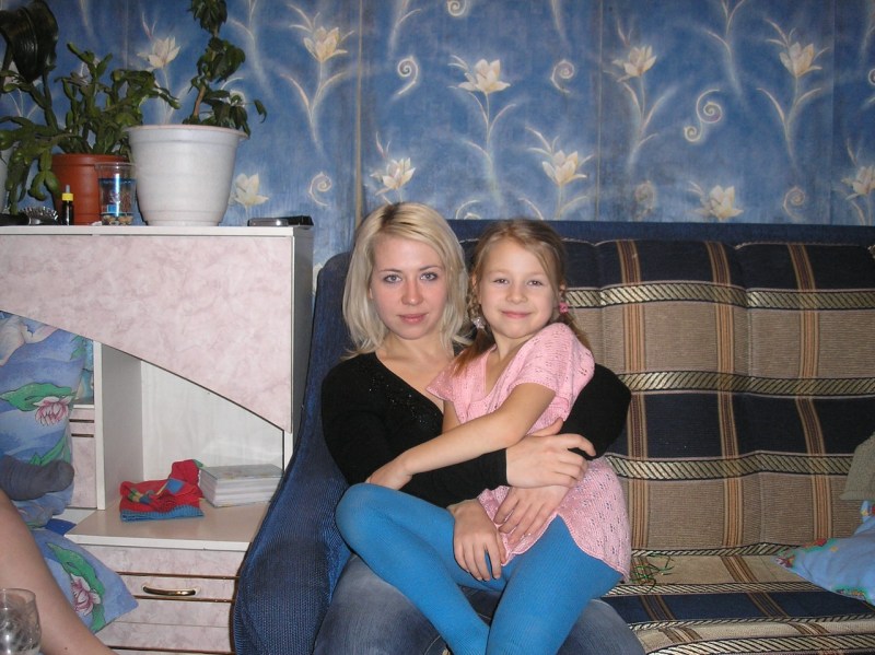 Marina Soninina with her daughter