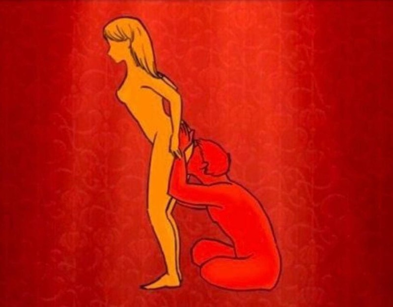 Convenient poses for cunnilingus