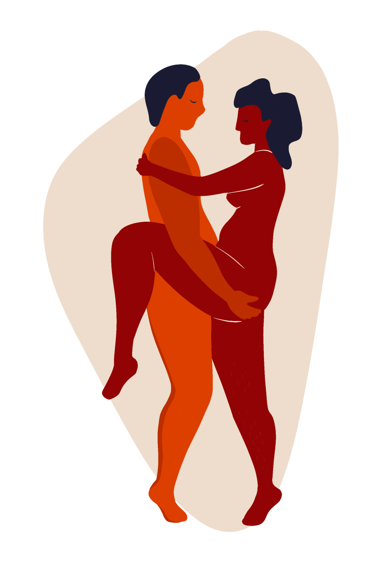 The pose in Kamasutra stands face to face
