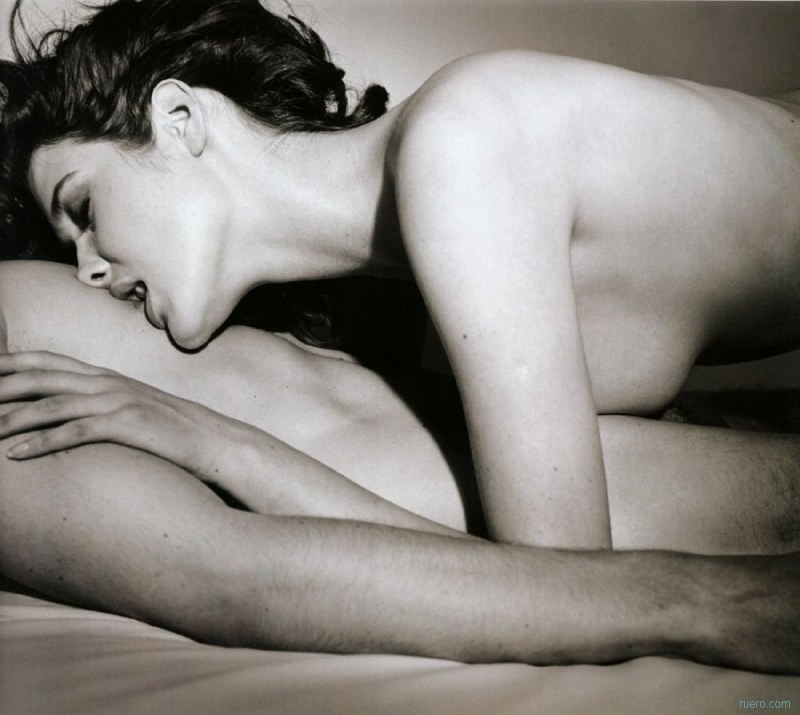 Passionate erotic kisses