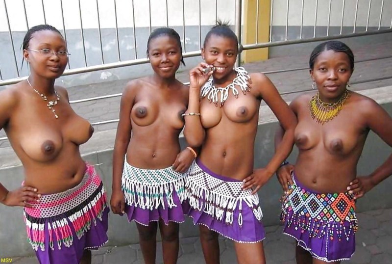 African girls topless