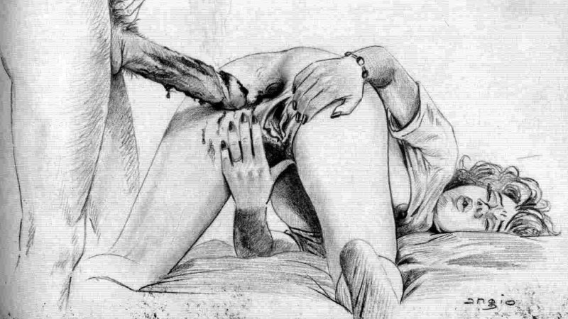 Pornographic drawings with a pencil