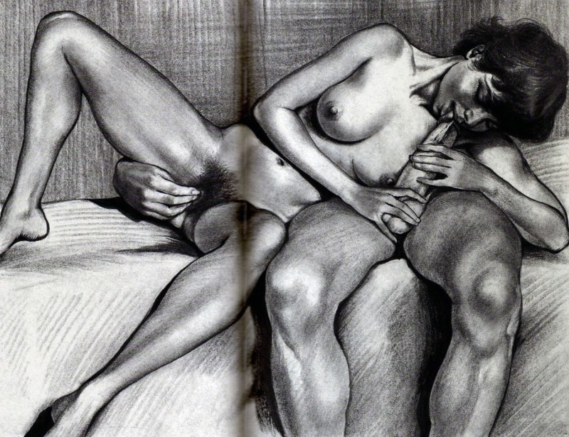 Erotic drawings with a pencil