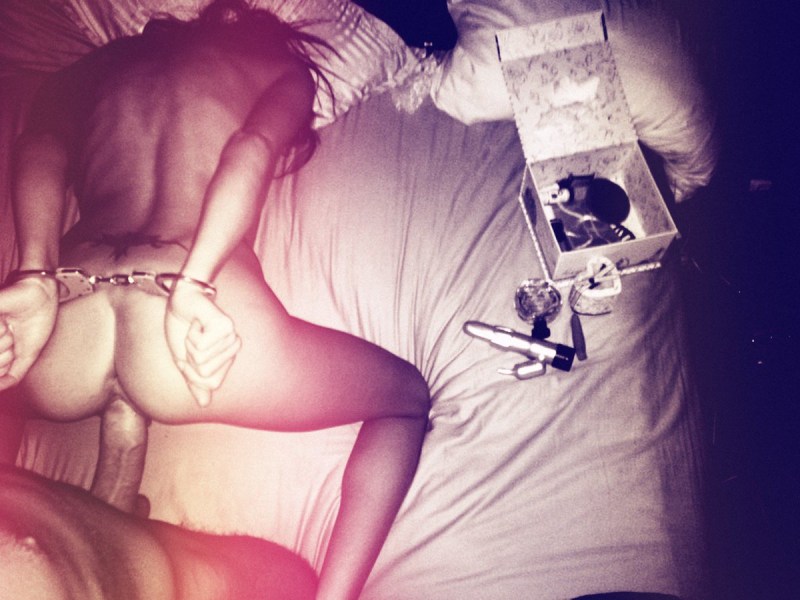 Erotic poses with handcuffs