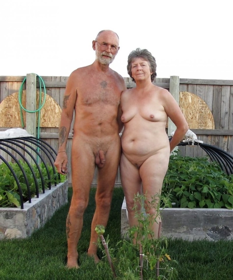 Naked elderly married couples
