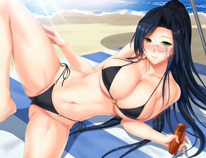 Anime girls in ero swimsuits