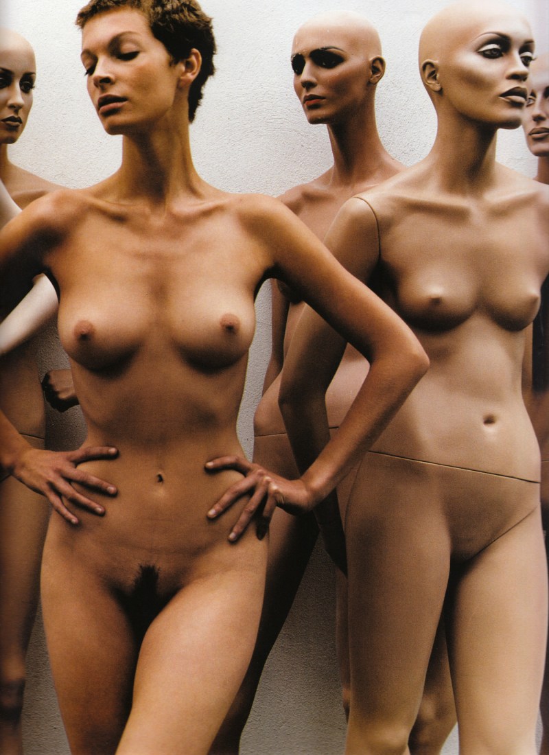 Realistic mannequins are naked