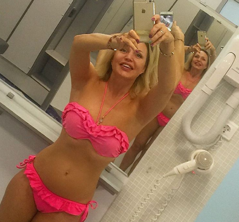 Alla Dovlatova in a swimsuit