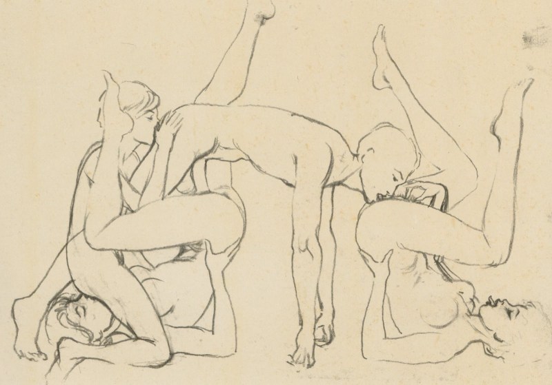 Erotic sketches with a pencil