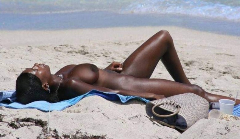 Nudist black women on the beach