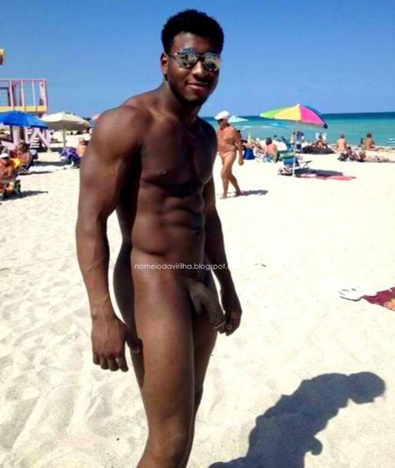 Naked on the beach dark -skinned guys