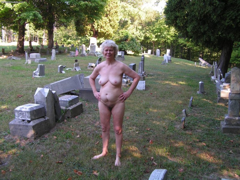 They take pictures naked in the cemetery