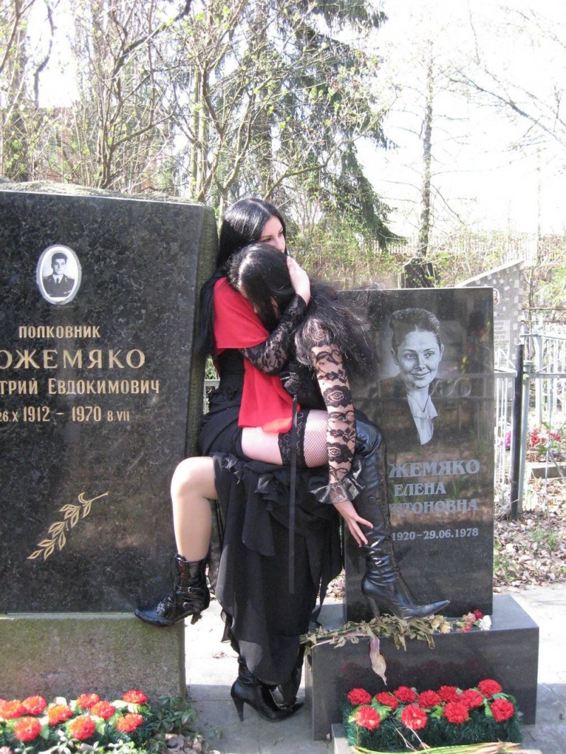 Girl in the cemetery