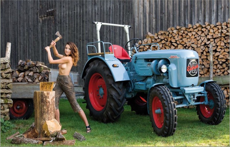Girls and Tractor MTZ-82 XXX