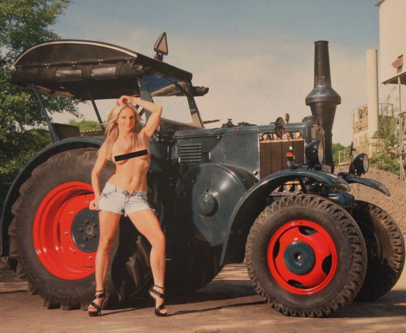 Erotic calendars of agricultural machinery