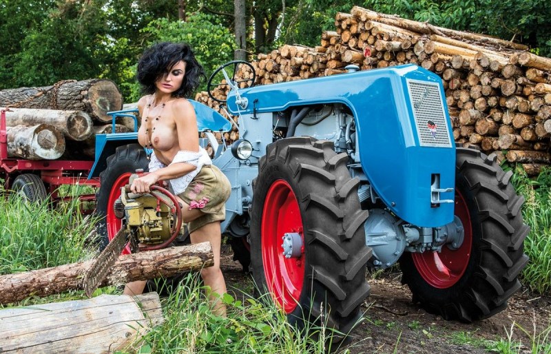 Naked girls and agricultural machinery