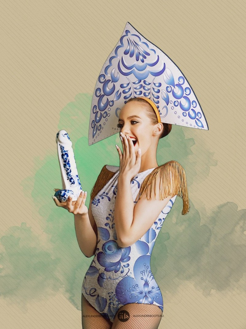 Naked beauties in kokoshniki