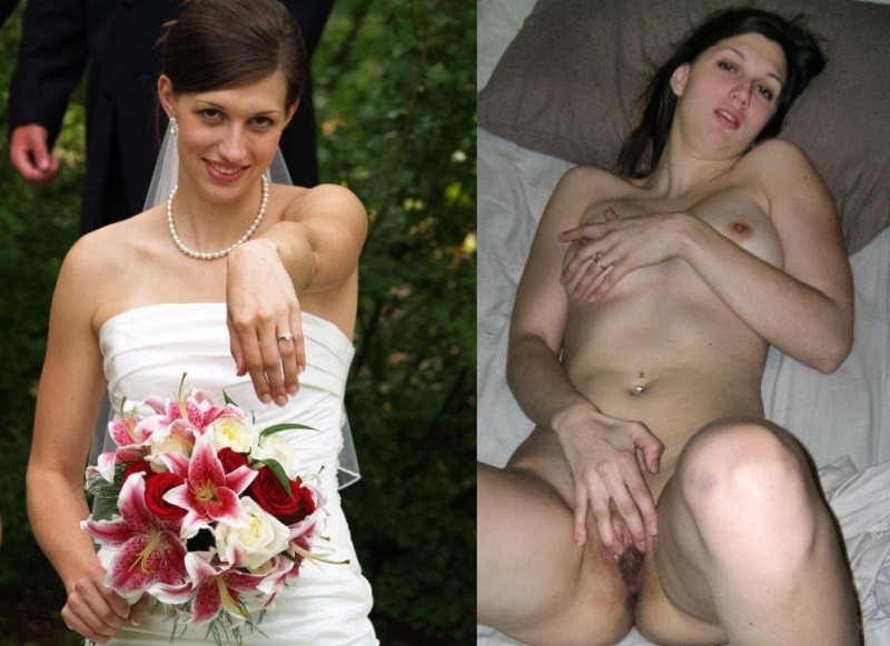 Naked wife after the wedding
