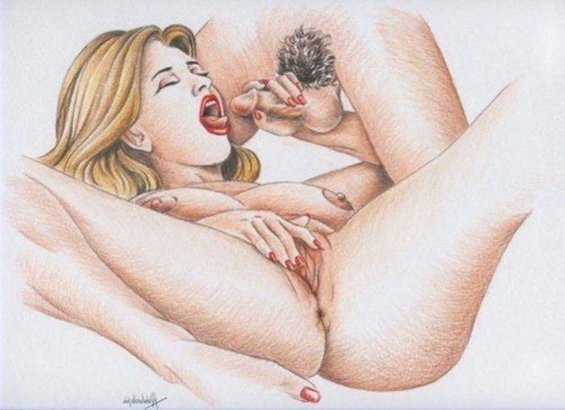 Drawings on an erotic theme