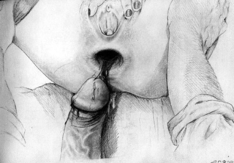 Pornographic drawings with a pencil