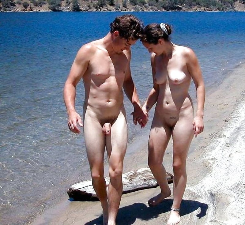 Young guys on a nudist beach