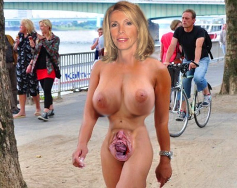 Naked big boobs in public