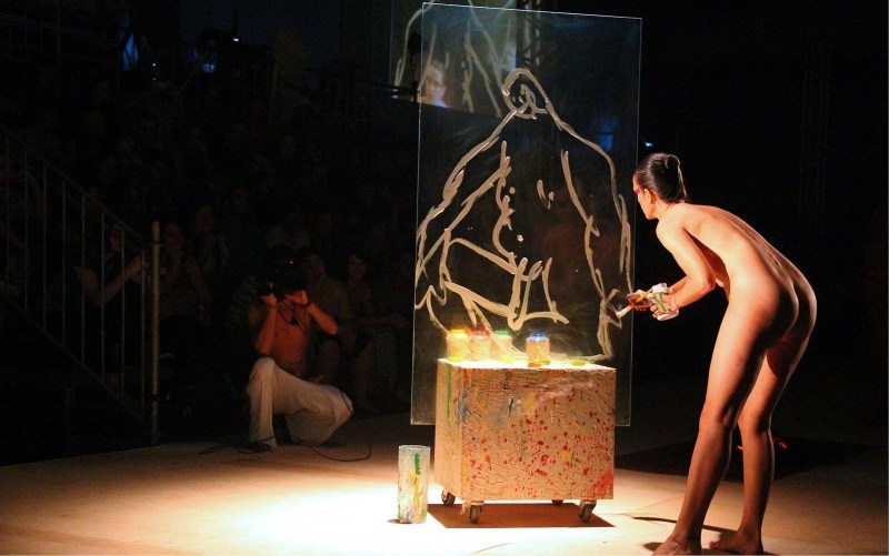 Angelen Poeljokage Nude on Stage