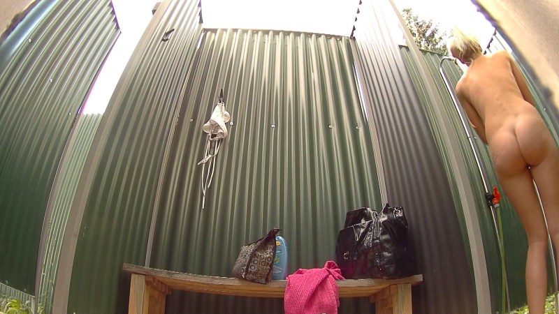 Hidden camera in a beach locker room