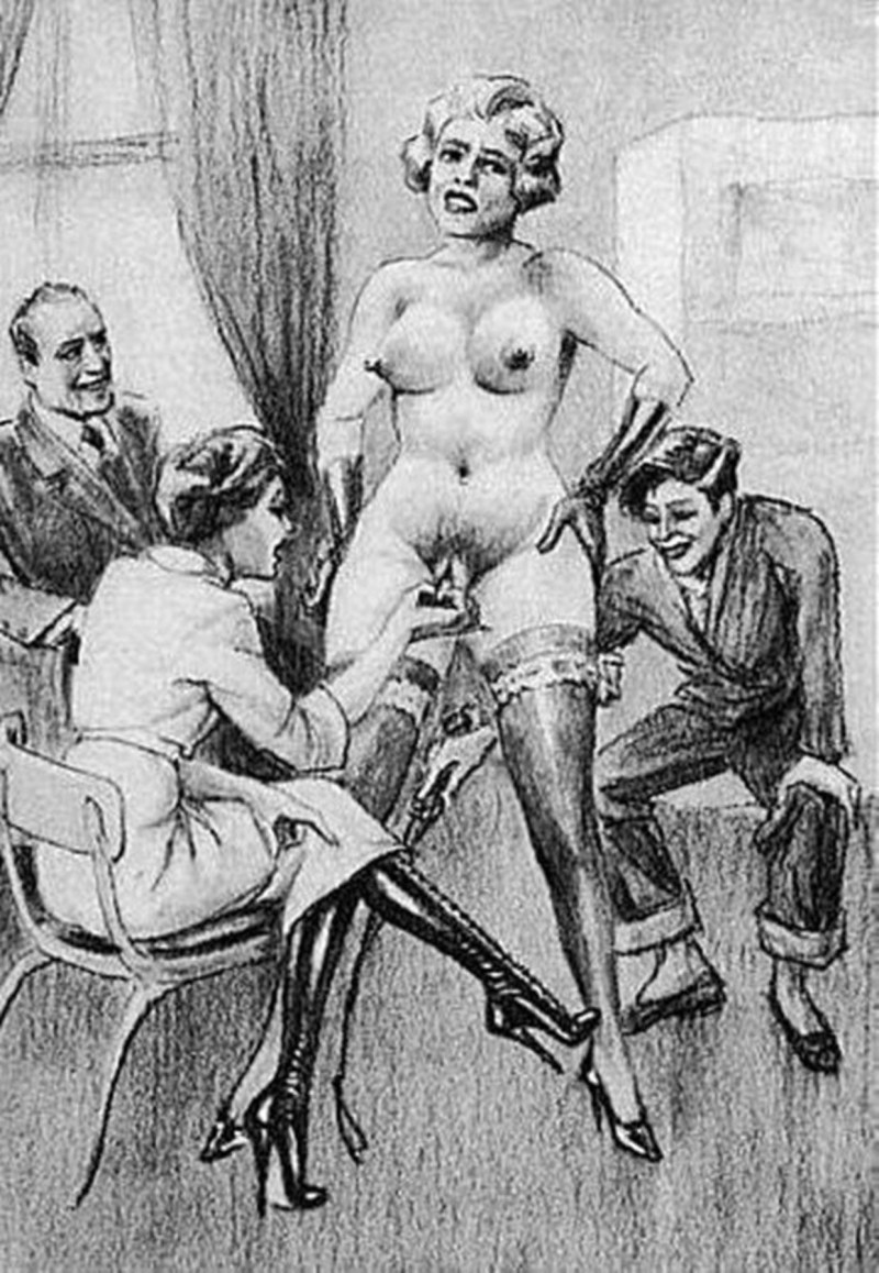 Pornography retro drawings