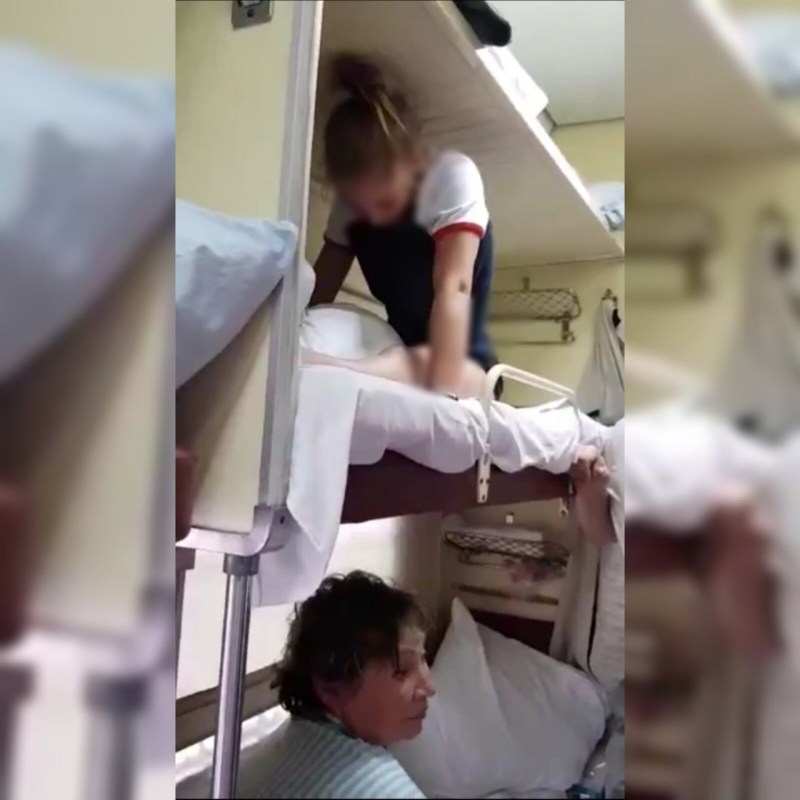 Drunk women on long -distance trains