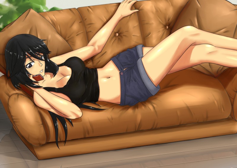 Anime girl on the couch