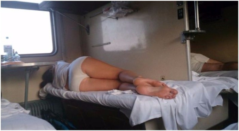 Tess Lyndon on the train