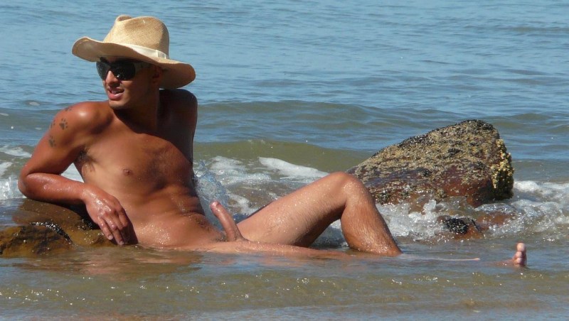 Nudist male beach