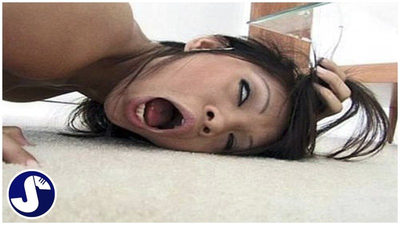 Female face with orgasm