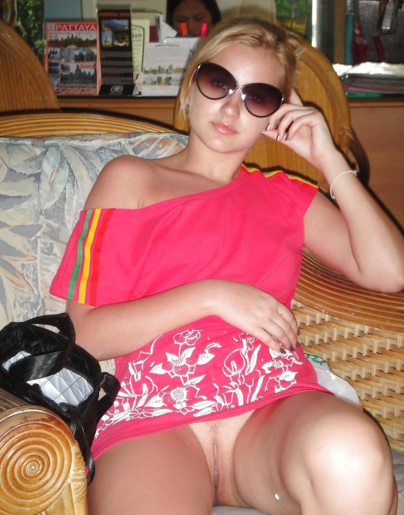 Under a skirt without panties private