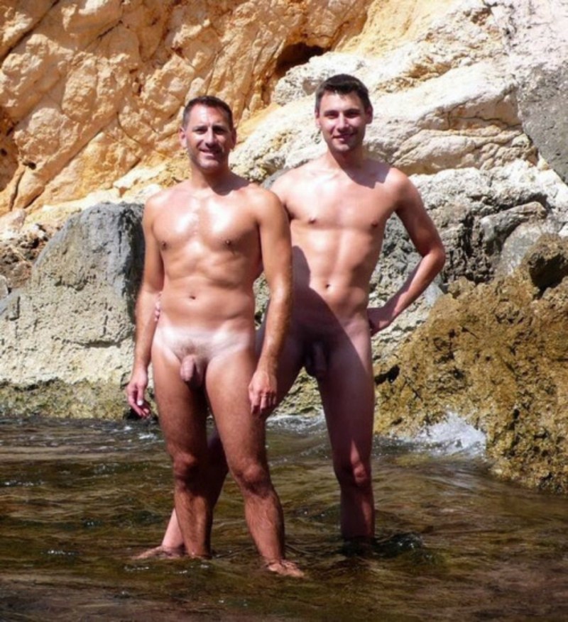 Naked Russian guys on the beach
