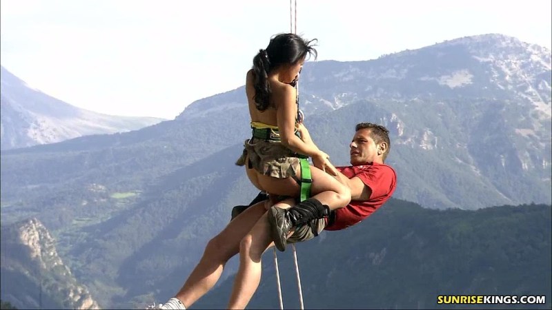 Fucking in the air with parachutes