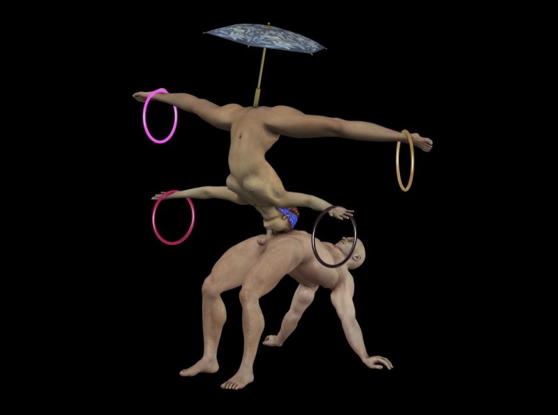 Erotic circus gymnasts