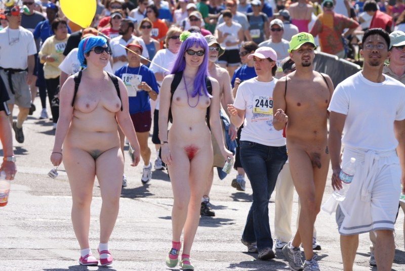 Naked women at the festival