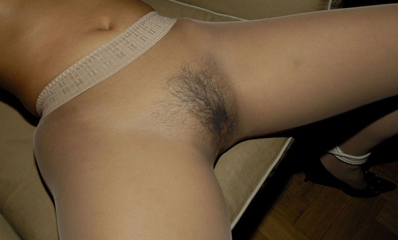 Hairy pubes in panties Private