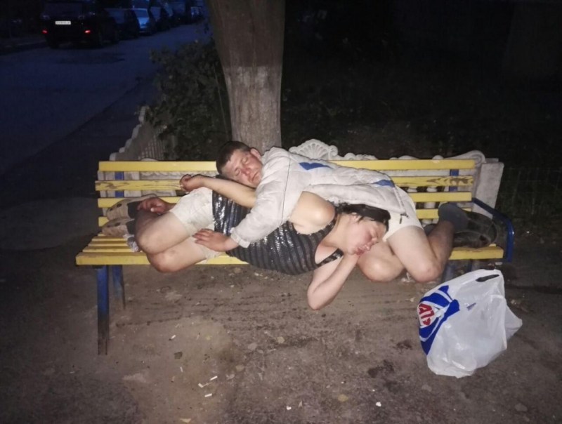 Separate drunks on the street