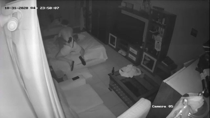 Naked from hacked surveillance cameras