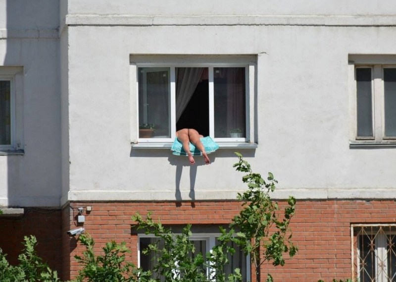Sunbathing in the window