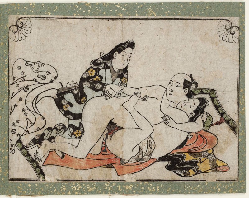 Japanese medieval erotic engravings