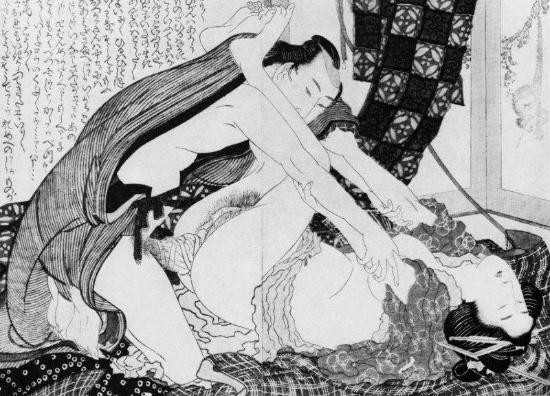 Japanese engraving hokusai pornographic