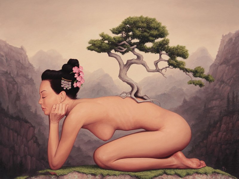 Digital painting of naked art