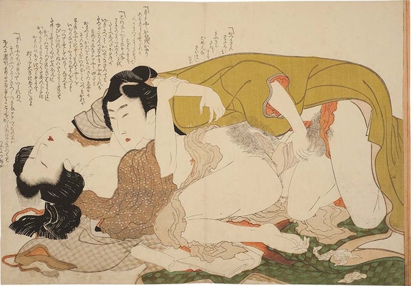 Erotic Japanese engravings Hokusai